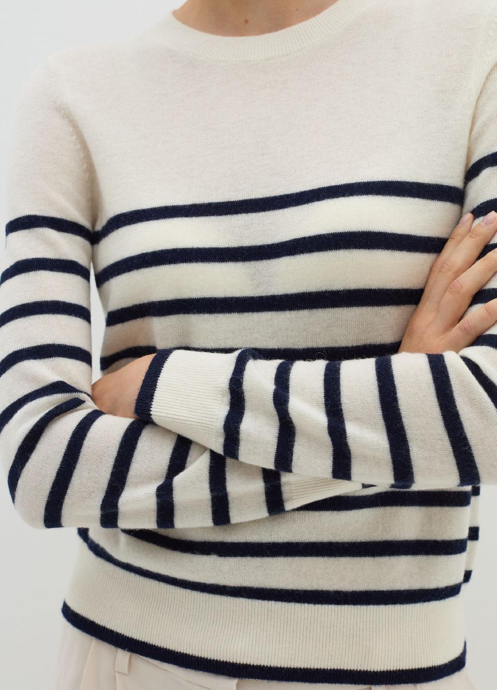 Stefanel Pullover a righe in lana cardata Italia