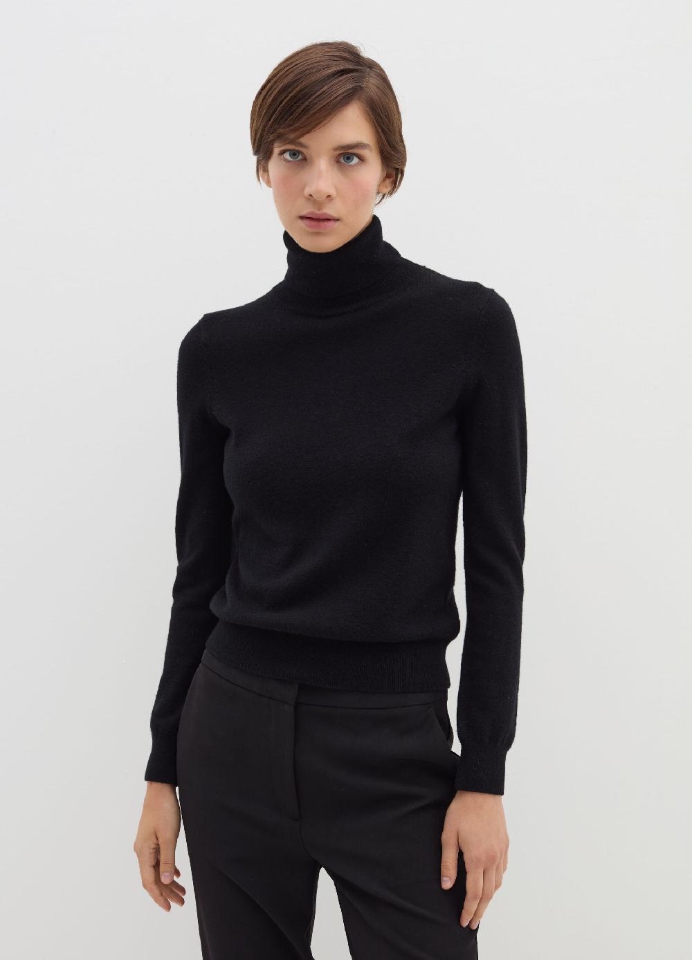 Stefanel Pullover in lana cardata a collo alto In Linea