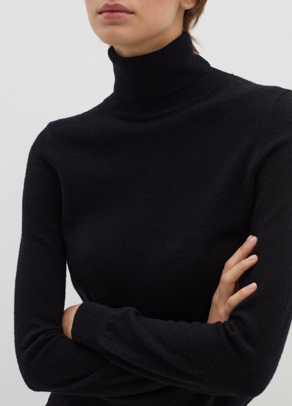 Stefanel Pullover in lana cardata a collo alto In Linea