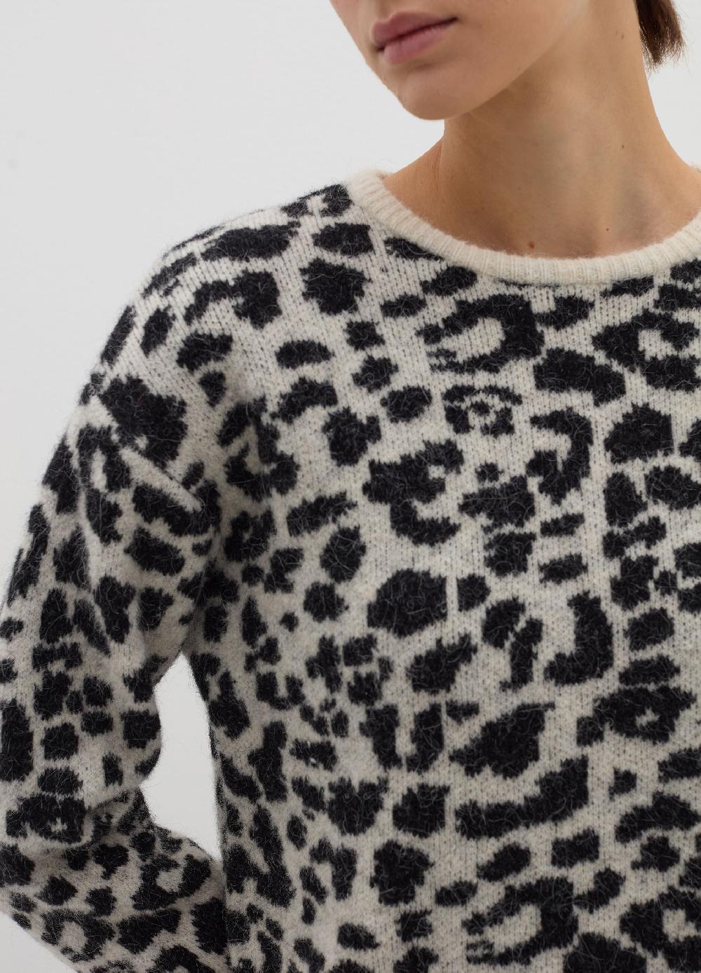Stefanel Pullover con disegno jacquard animalier Qualità Garantita