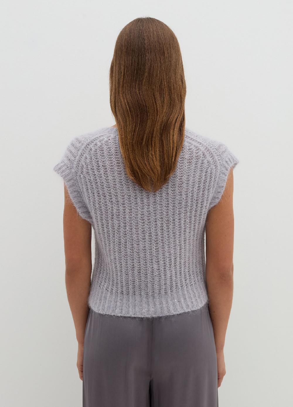 Stefanel Pullover smanicato con micro paillettes Negozi Online
