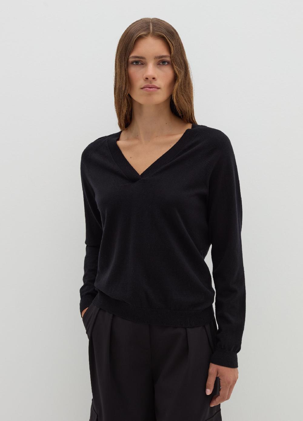 Stefanel Pullover in lana cotone e cashmere scollo a V Acquista Ora