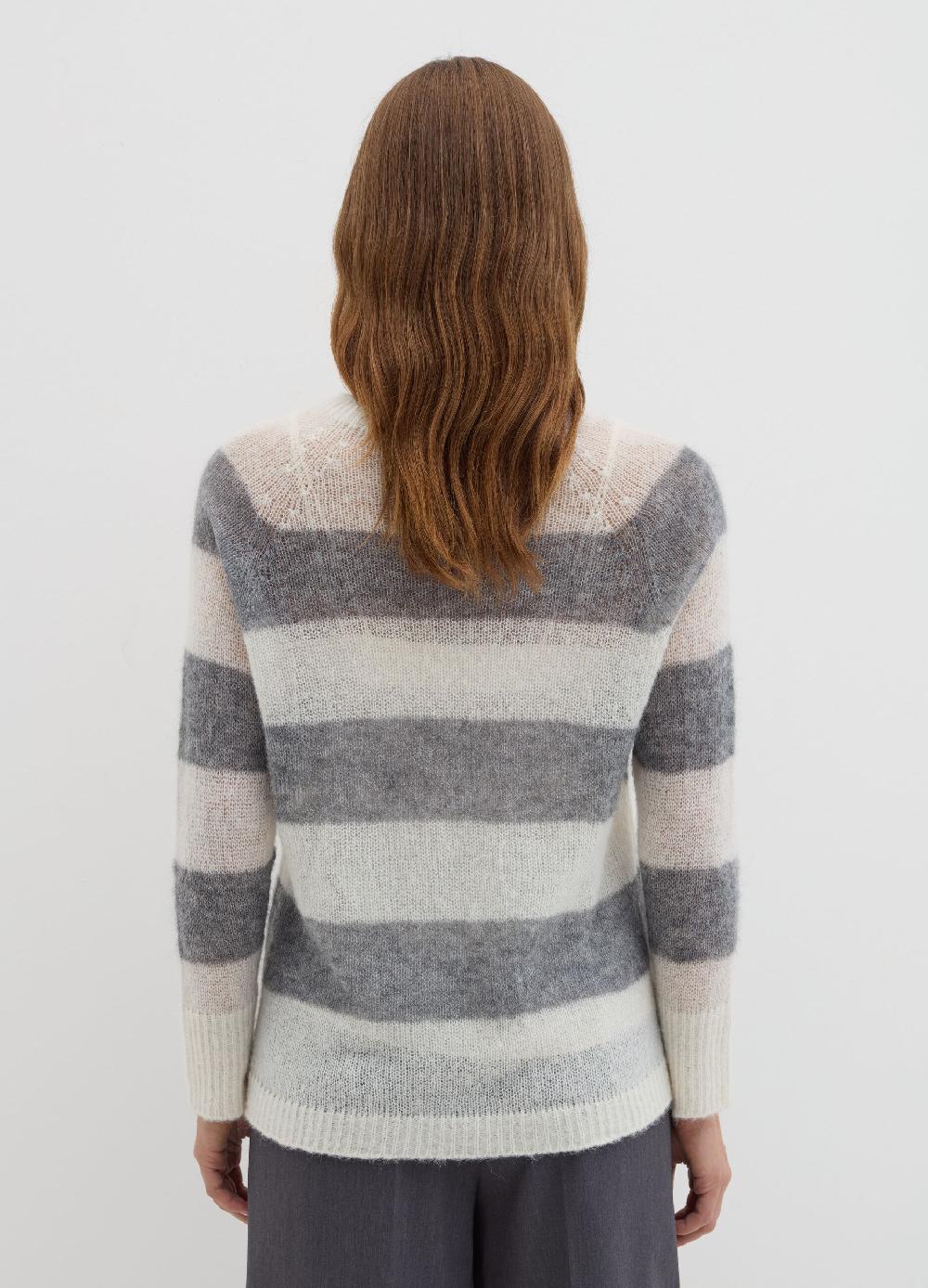 Stefanel Maglia in alpaca leggero a righe Offerta