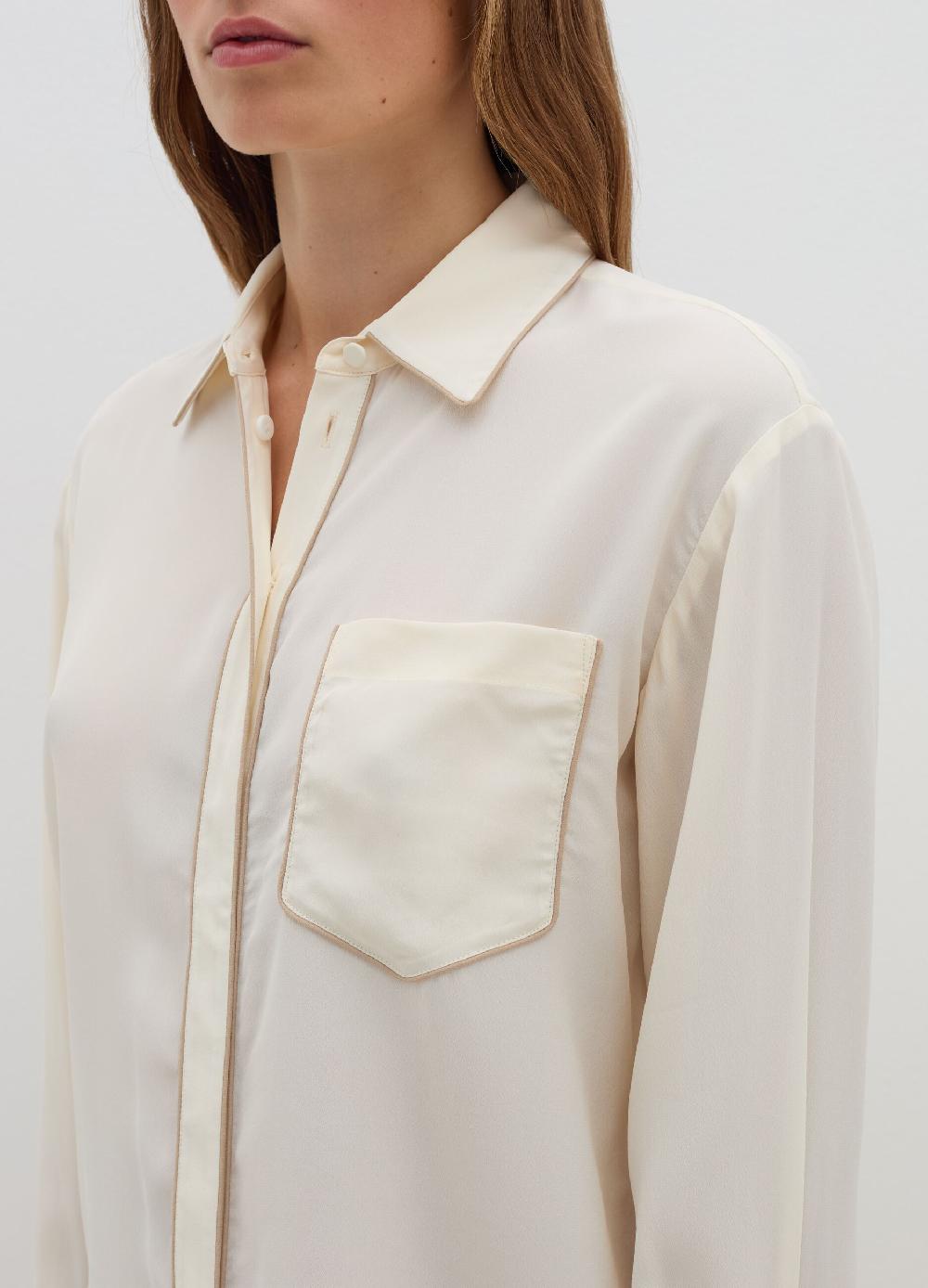 Stefanel Camicia loose fit con piping a contrasto I Più Venduti