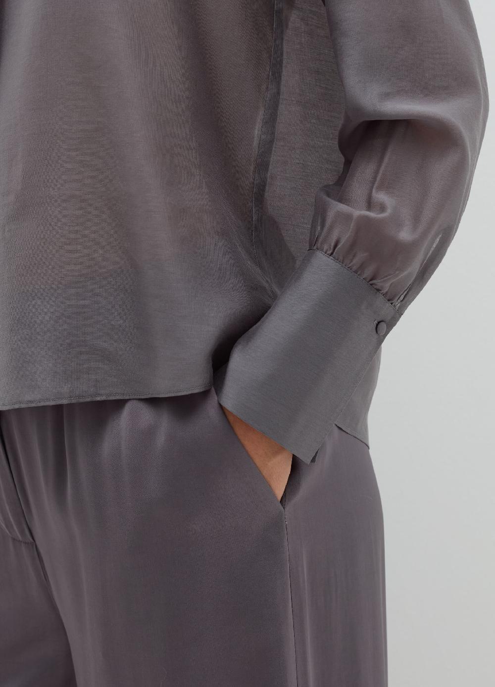 Stefanel Blusa in Tencel muslin con fiocco Nuova