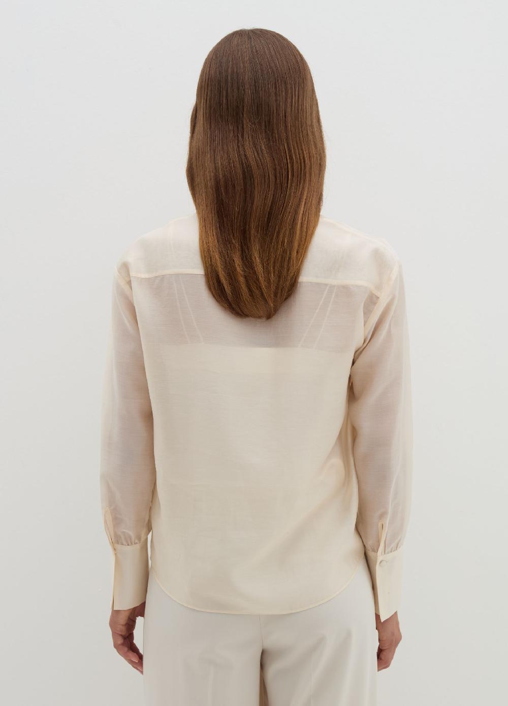 Stefanel Blusa in Tencel muslin con fiocco Moda