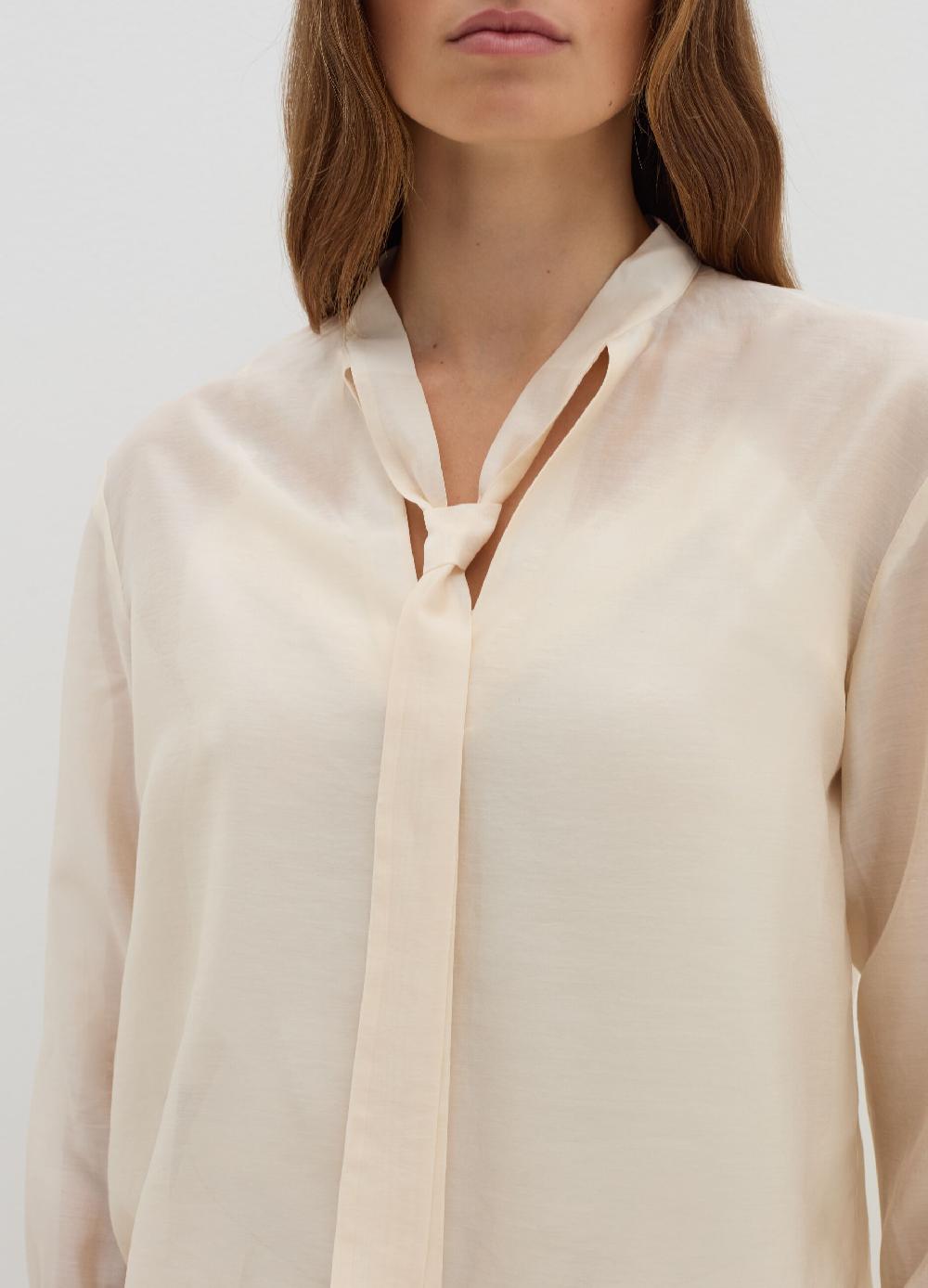 Stefanel Blusa in Tencel muslin con fiocco Moda