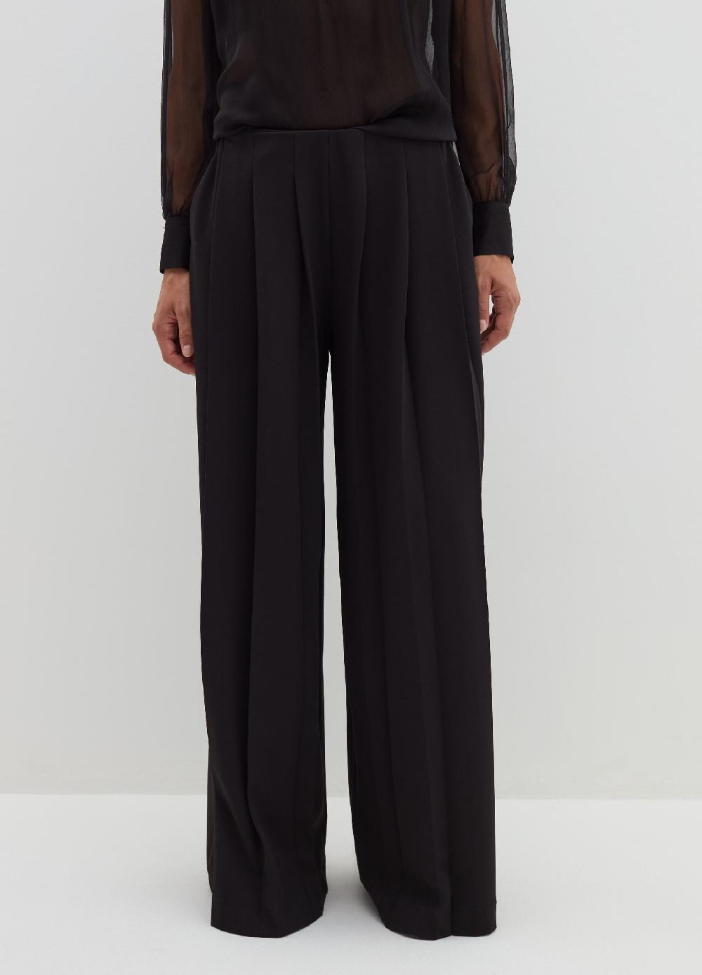 Stefanel Pantalone palazzo plisse in crêpe Qualità Garantita