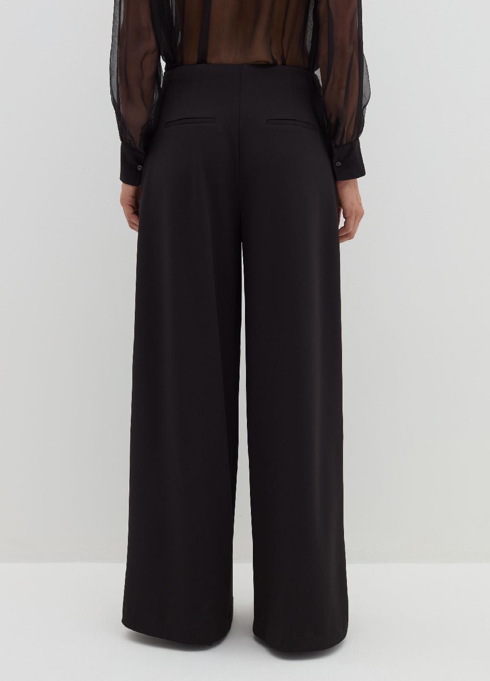 Stefanel Pantalone palazzo plisse in crêpe Qualità Garantita