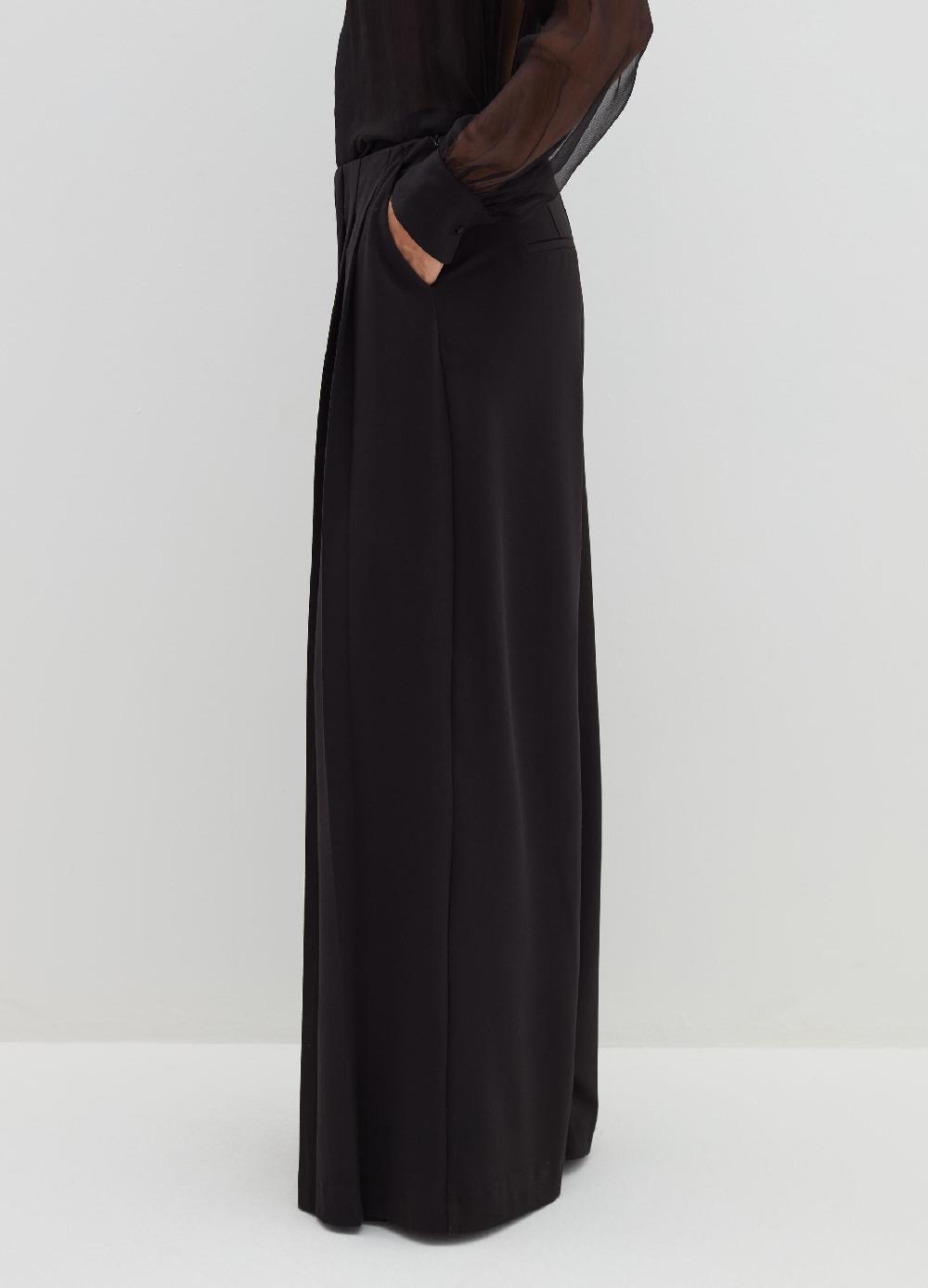 Stefanel Pantalone palazzo plisse in crêpe Qualità Garantita