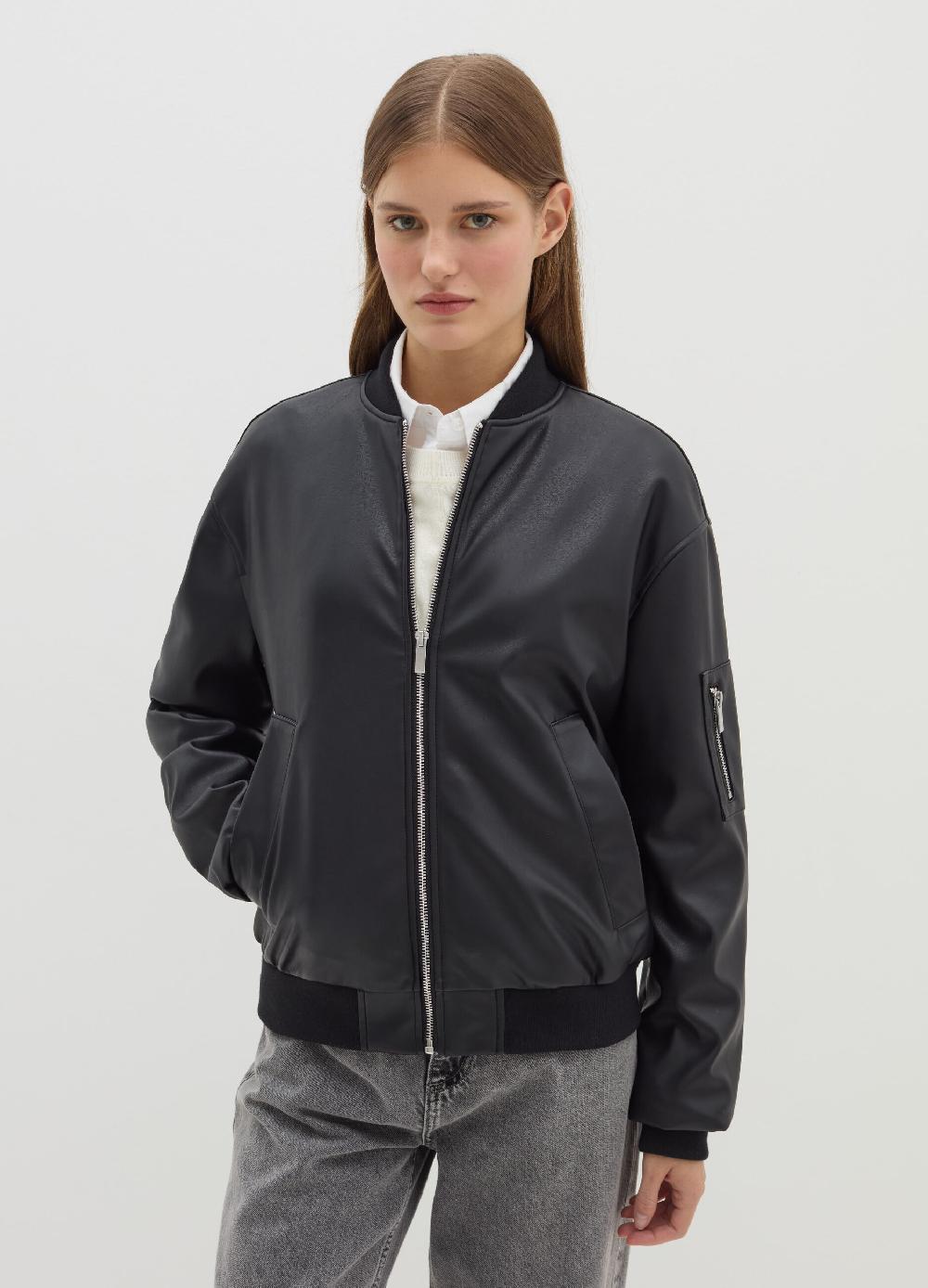 Stefanel Bomber full-zip effetto lucido Consegna Veloce