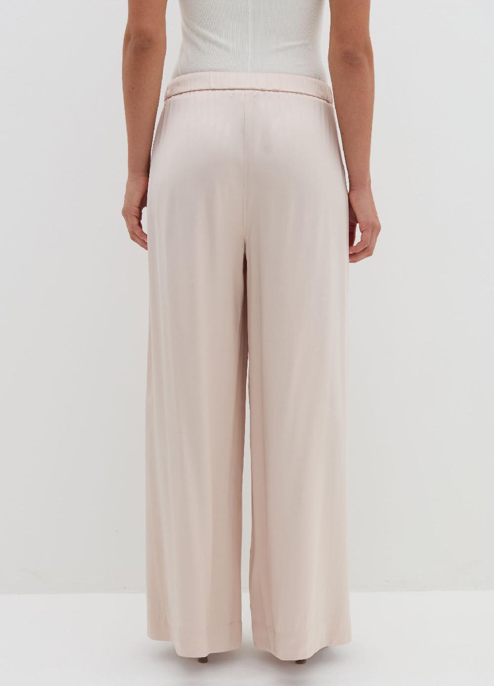 Stefanel Pantalone fluido pigiama in viscosa satin Promozione Limitata