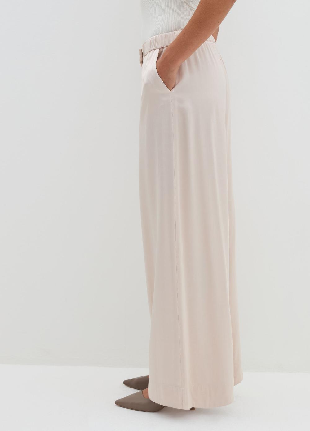 Stefanel Pantalone fluido pigiama in viscosa satin Promozione Limitata