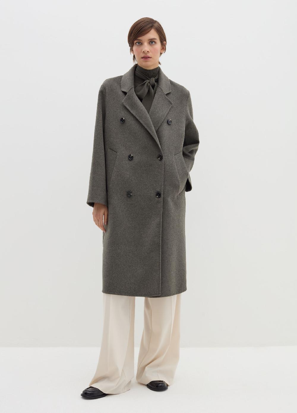Stefanel Cappotto lungo doppiopetto in panno Sconto