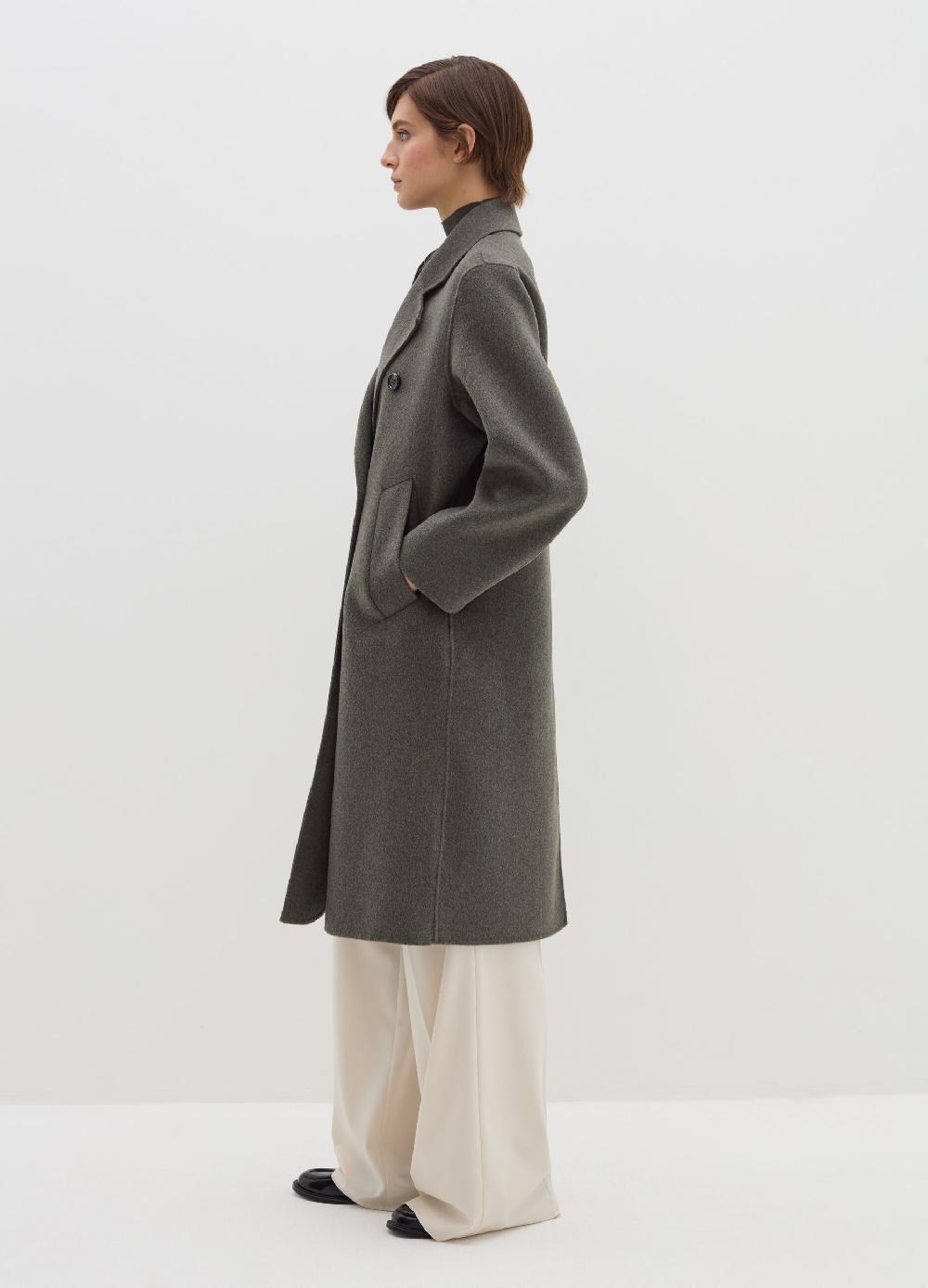 Stefanel Cappotto lungo doppiopetto in panno Sconto