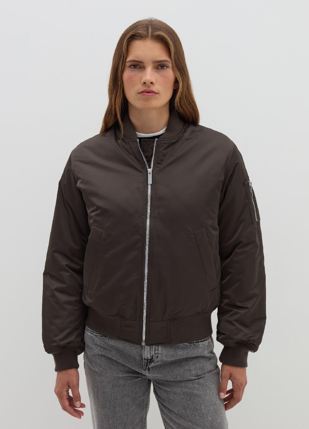 Stefanel Bomber full-zip effetto satin Vendita Calda