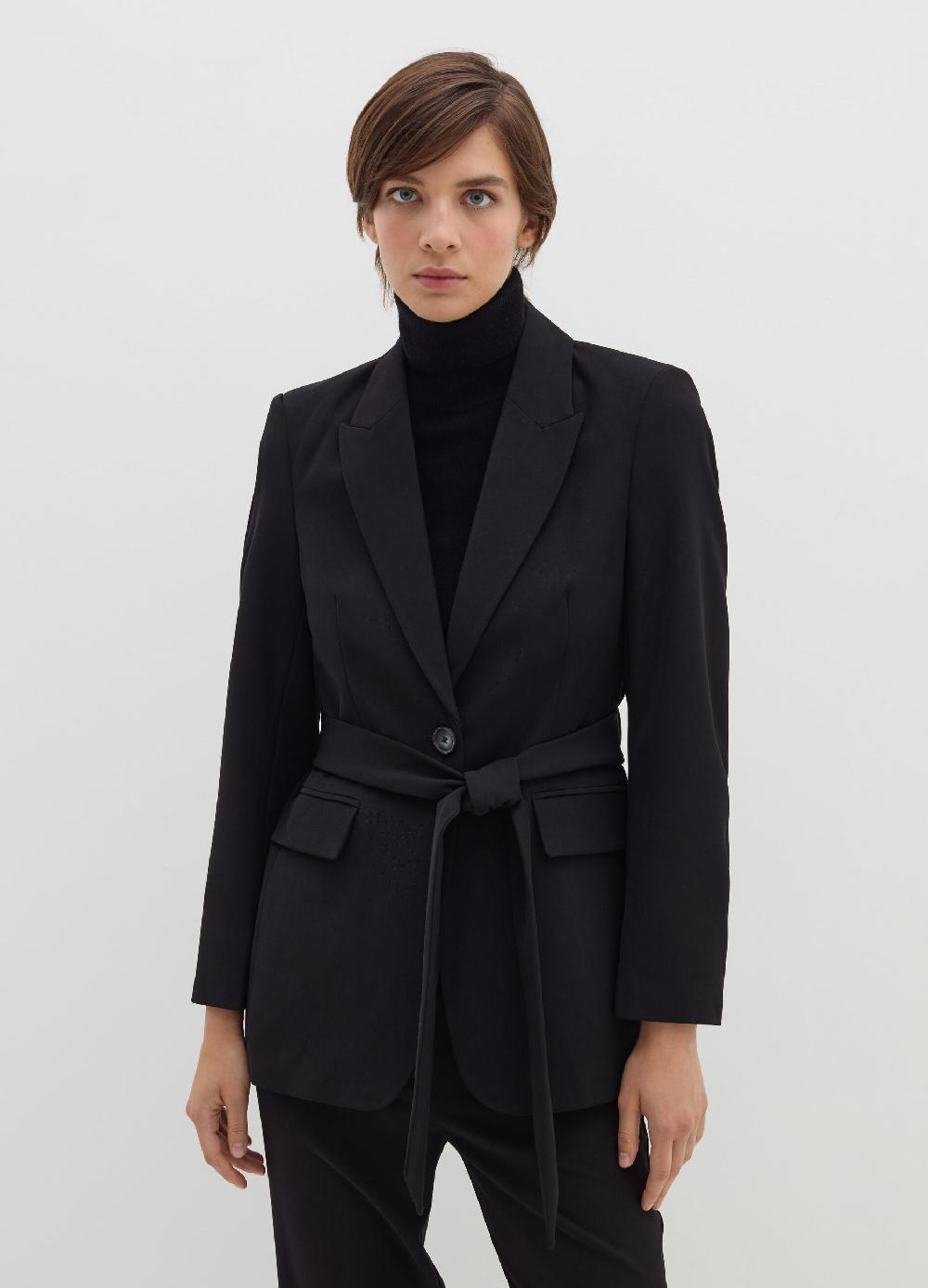 Stefanel Blazer monopetto con cintura Vendita Economica