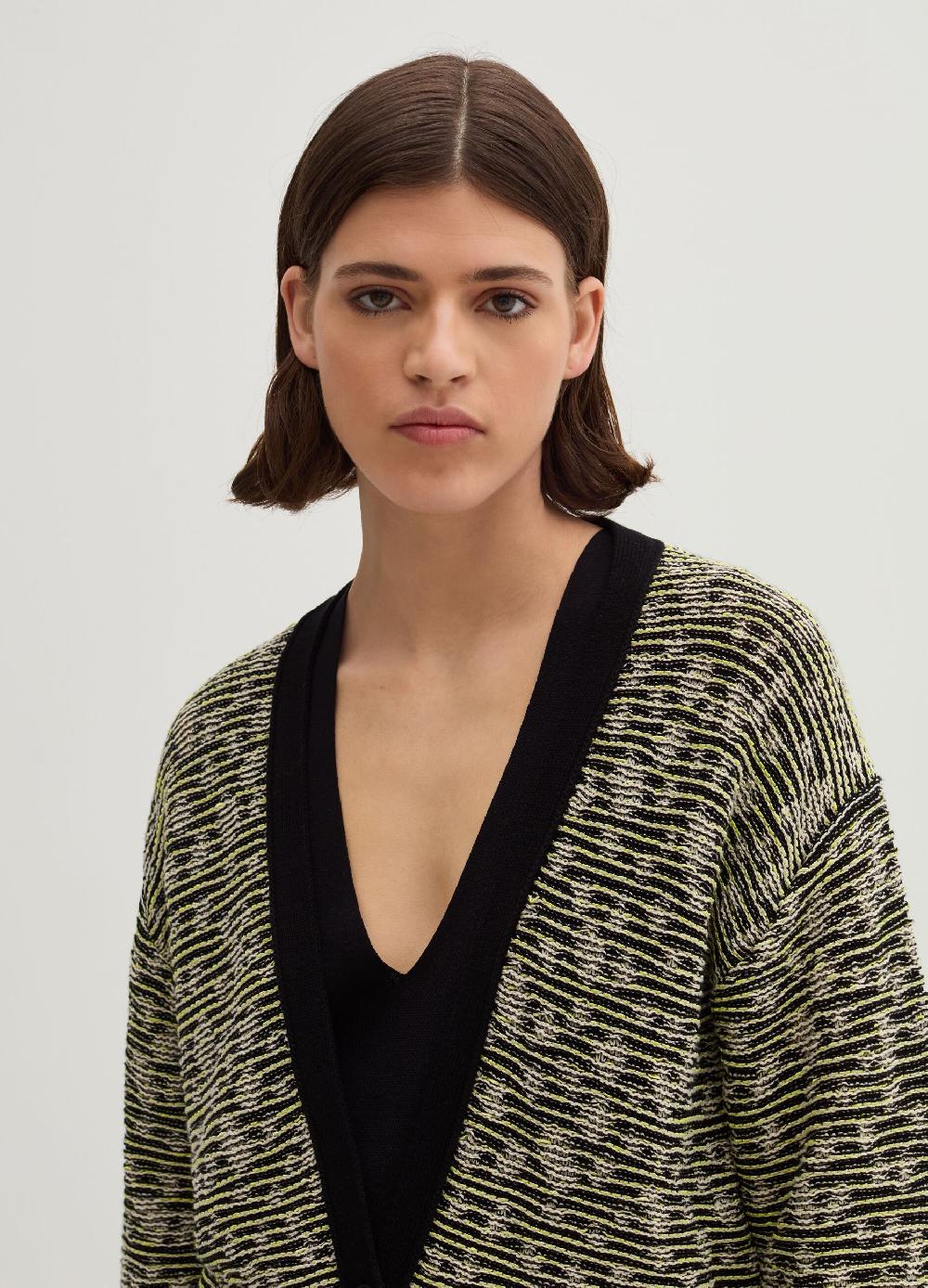 Stefanel Cardigan jacquard con scollo a V 2025