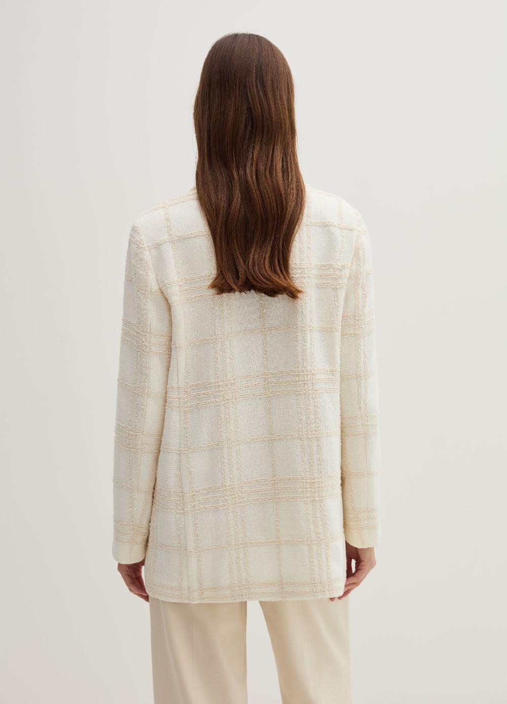 Stefanel Blazer in boucle windowpane In Linea
