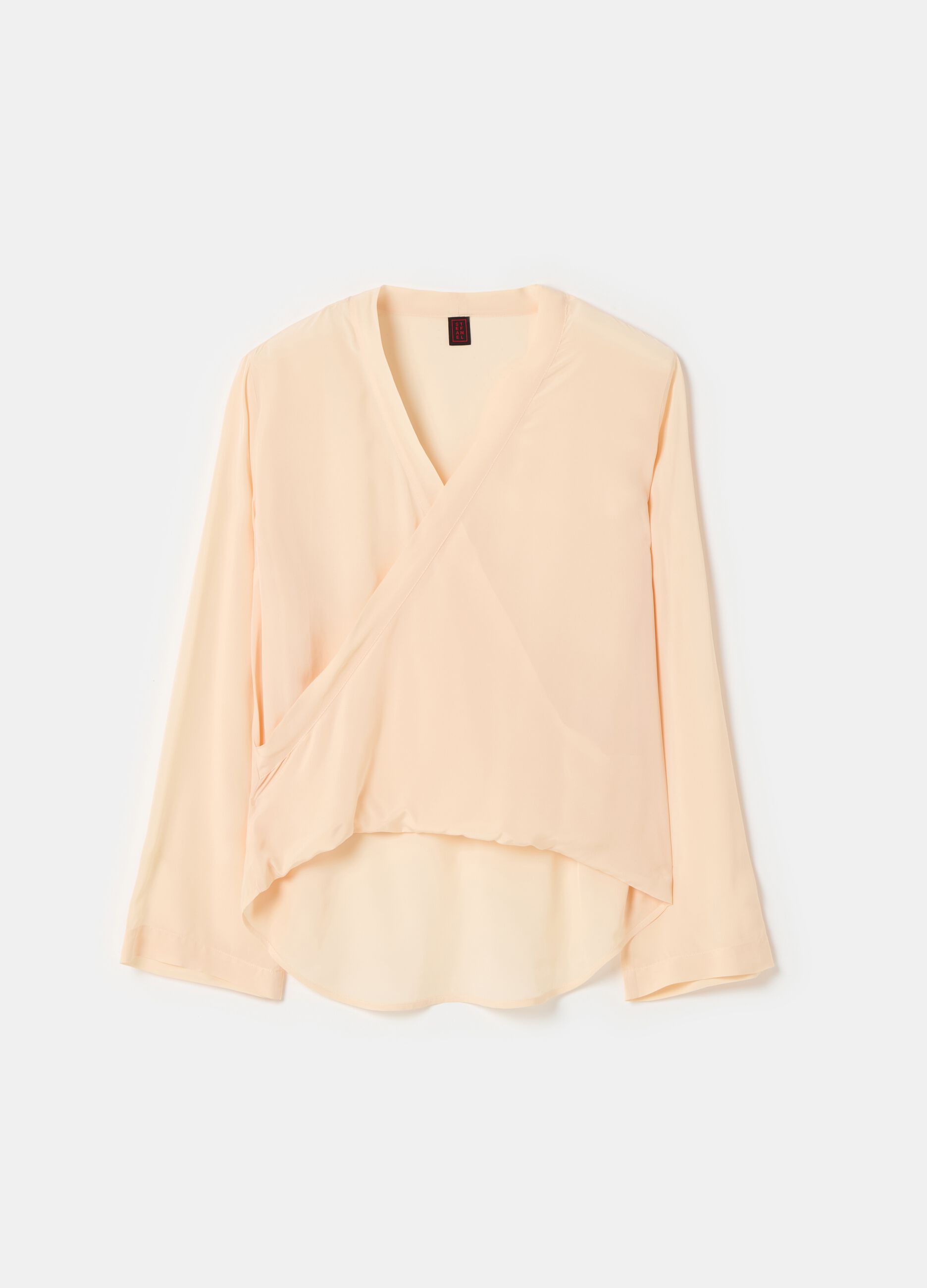 Stefanel Blusa in crêpe de chine scollo con incrocio Qualità
