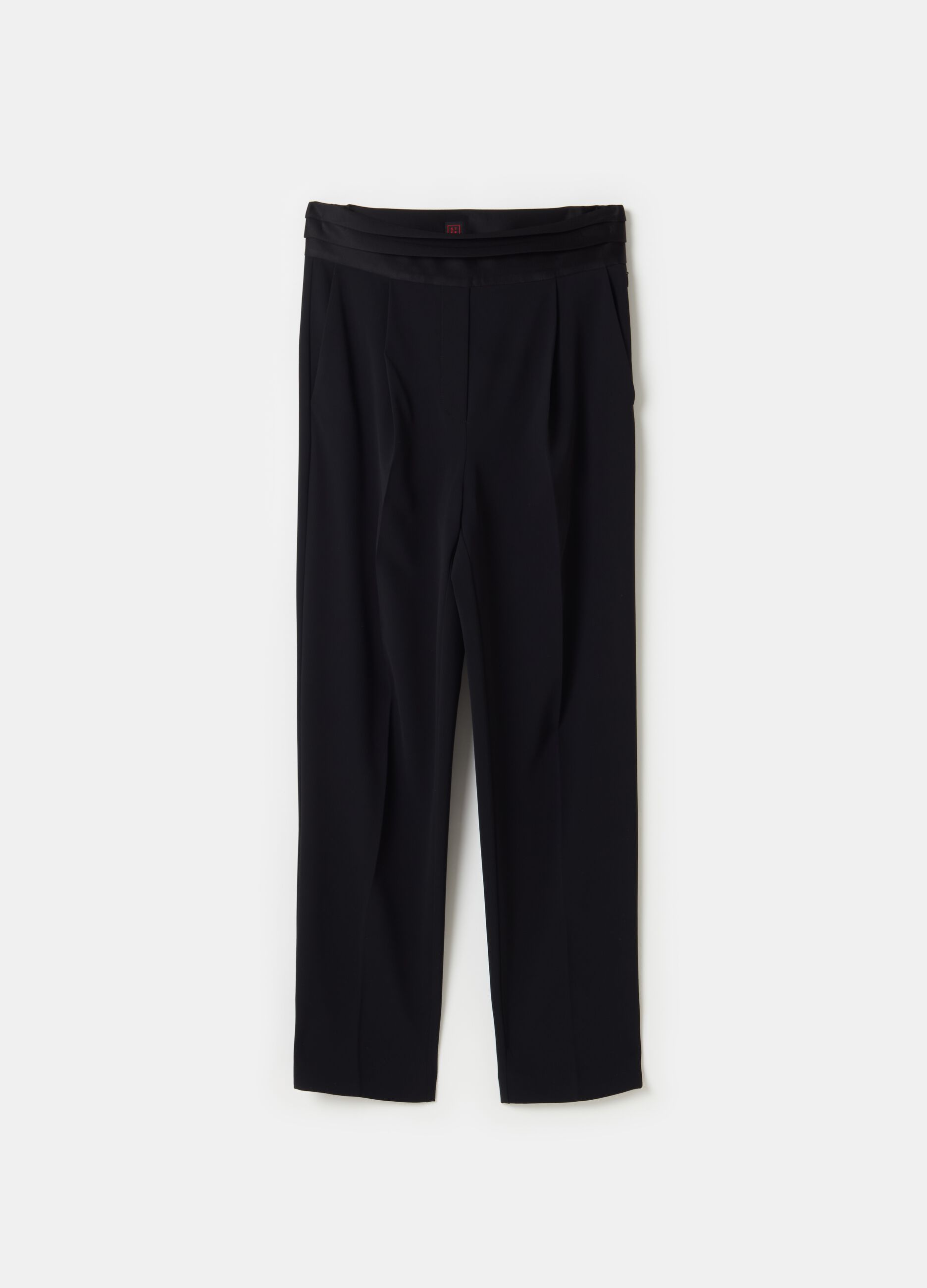 Stefanel Pantalone ankle straight fit in cadi tecnico Promozione