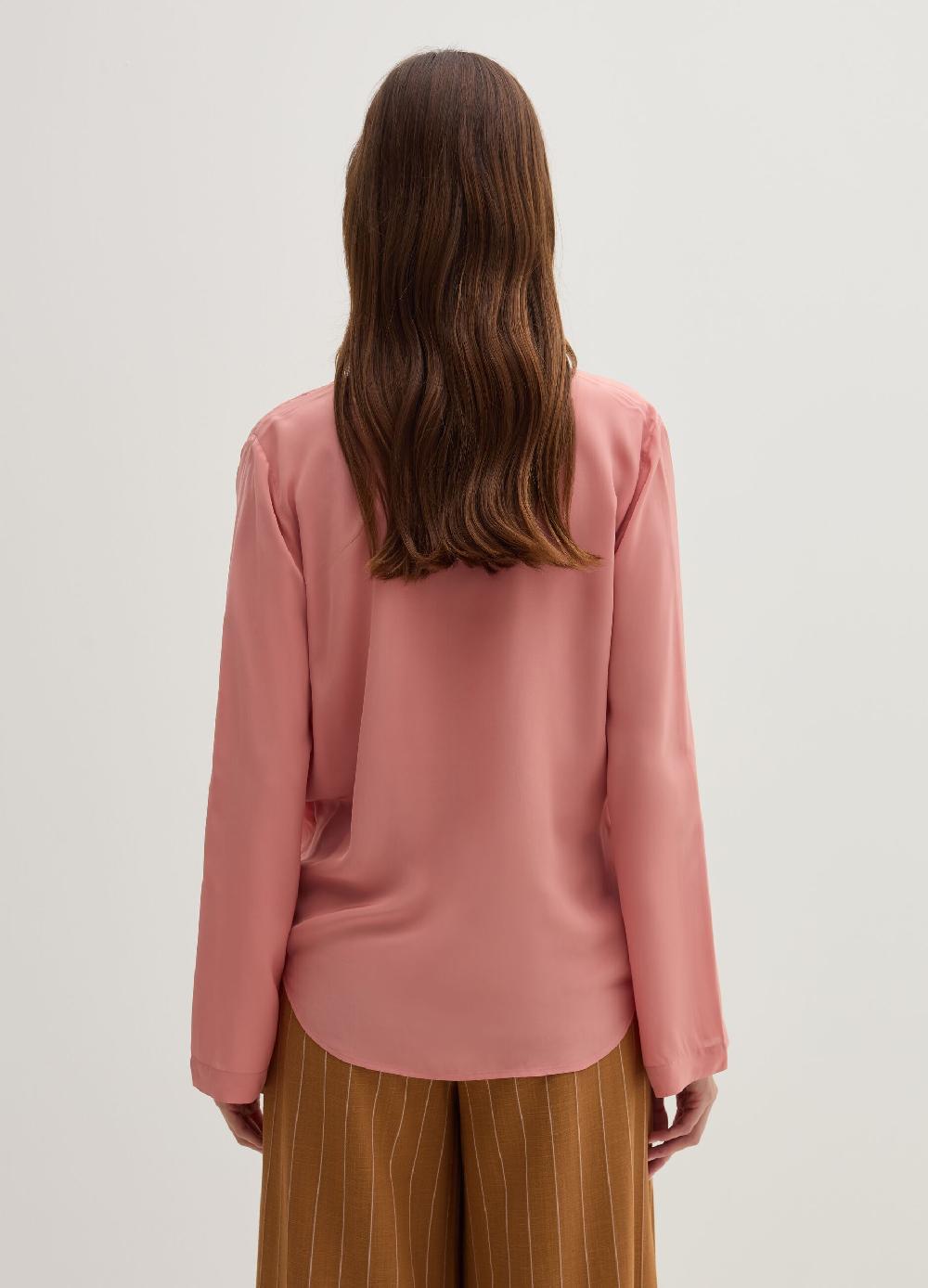 Stefanel Blusa in crêpe de chine scollo con incrocio Spedizione Gratuita