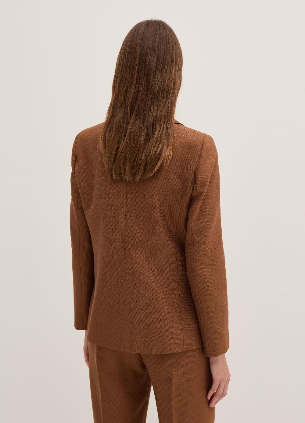 Stefanel Blazer monopetto in shiny twill con tasche Convenienza