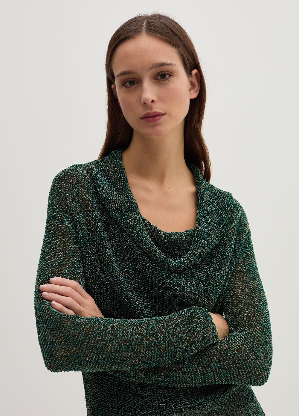 Stefanel Maglia semilucida traforata jacquard Sconto