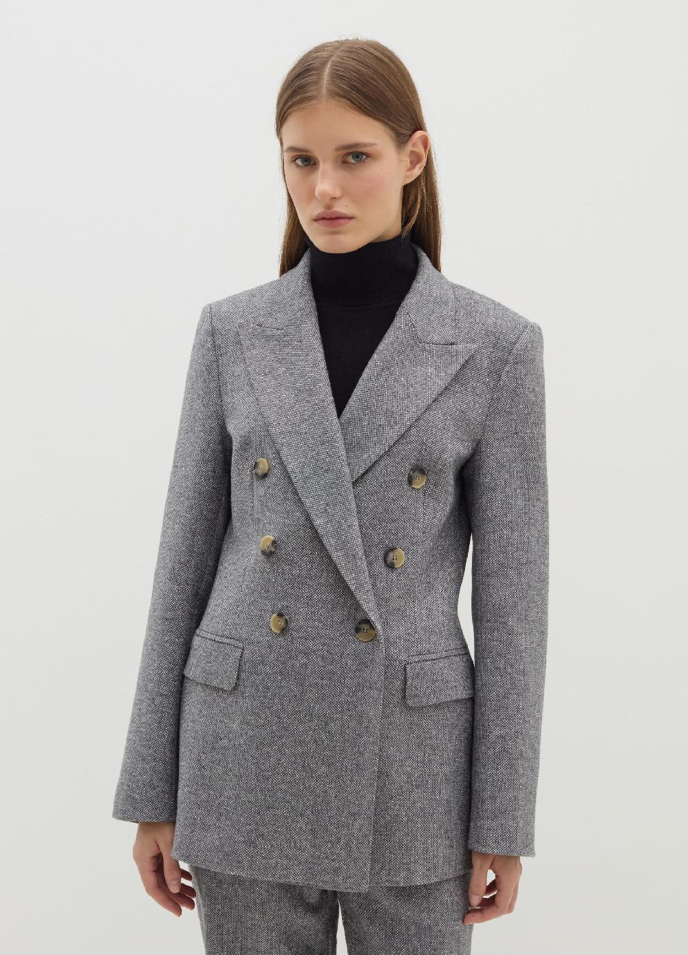 Stefanel Blazer doppiopetto in tweed 2025