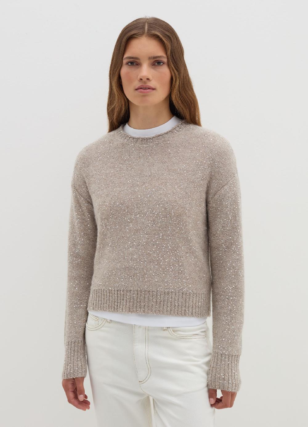 Stefanel Pullover in mohair con micro paillettes Negozi Online