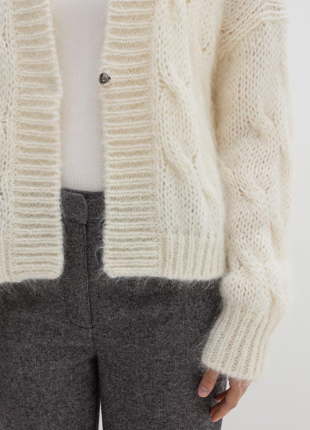 Stefanel Cardigan oversize a treccia con scollo a V Promozione Limitata