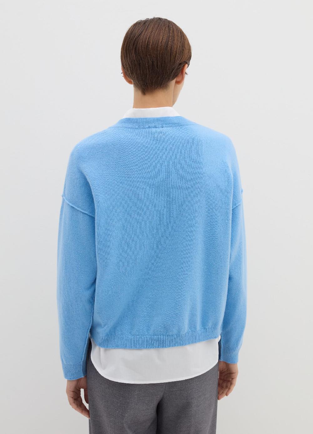 Stefanel Pullover in lana viscosa e cashmere con scollo a V Convenienza
