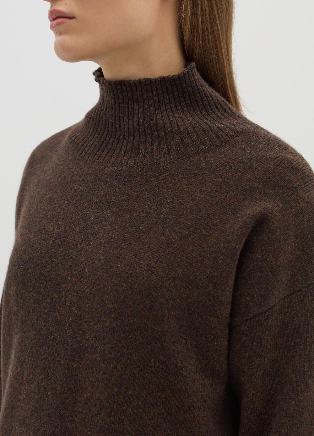 Stefanel Pullover mock neck in lana cardata Outlet