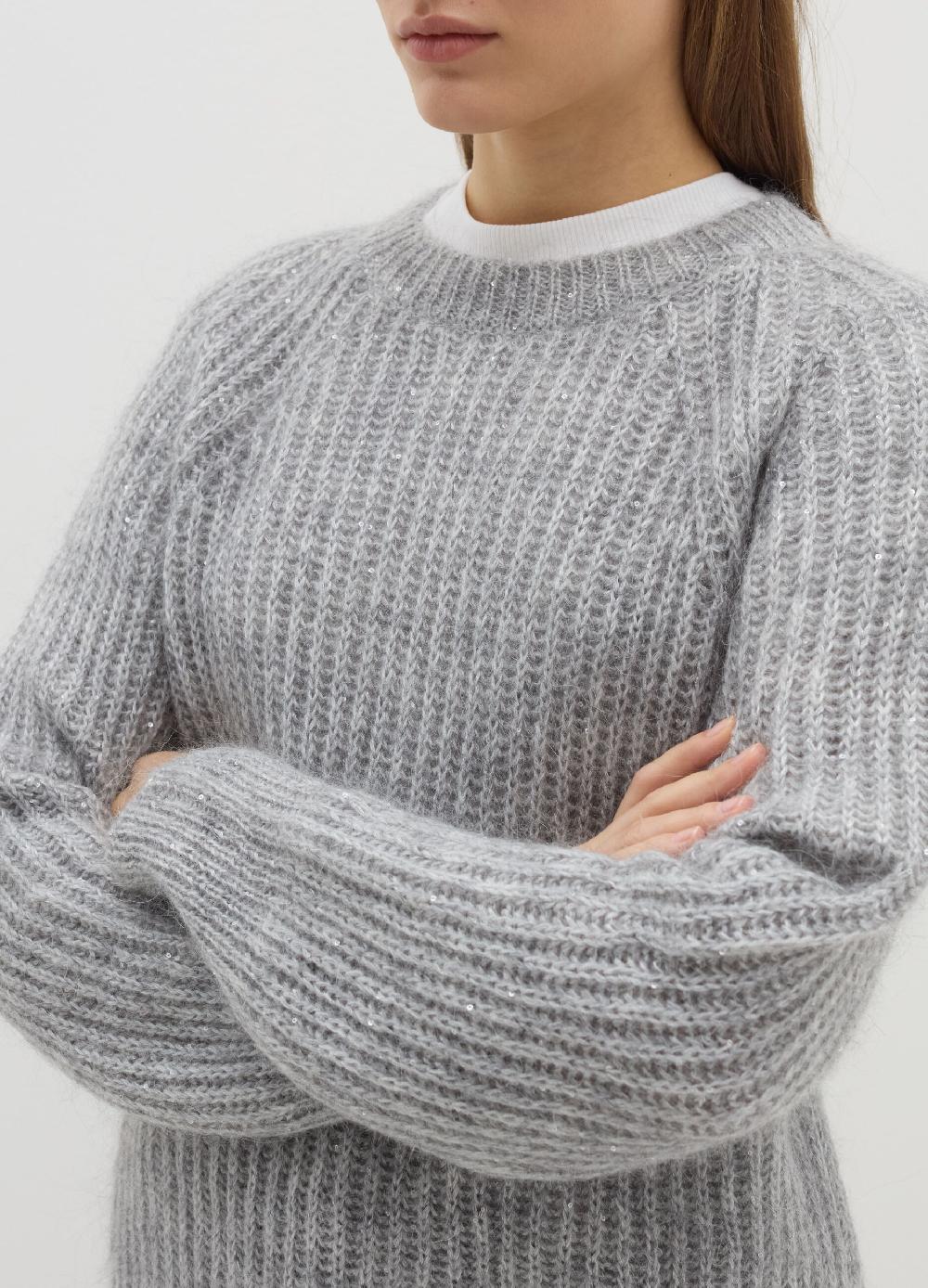 Stefanel Pullover a coste inglesi con micro paillettes Hotsell
