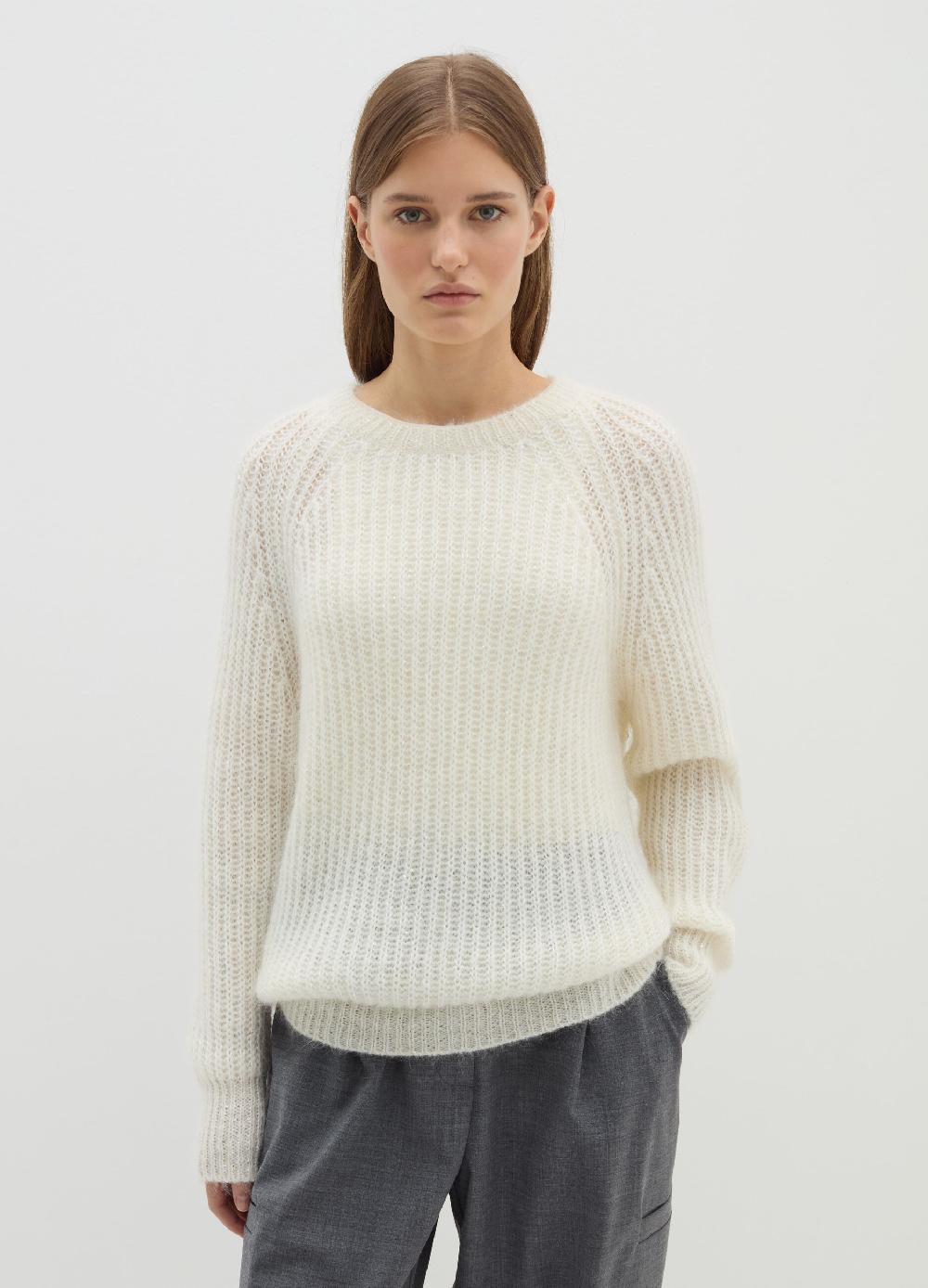 Stefanel Pullover a coste inglesi con micro paillettes Vendita Calda