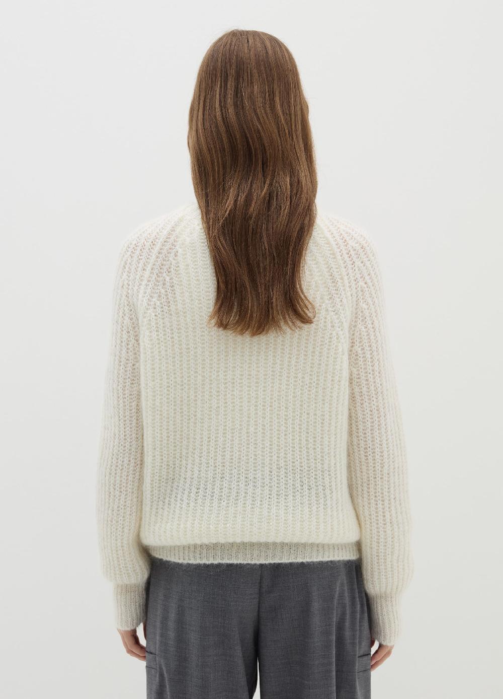 Stefanel Pullover a coste inglesi con micro paillettes Vendita Calda
