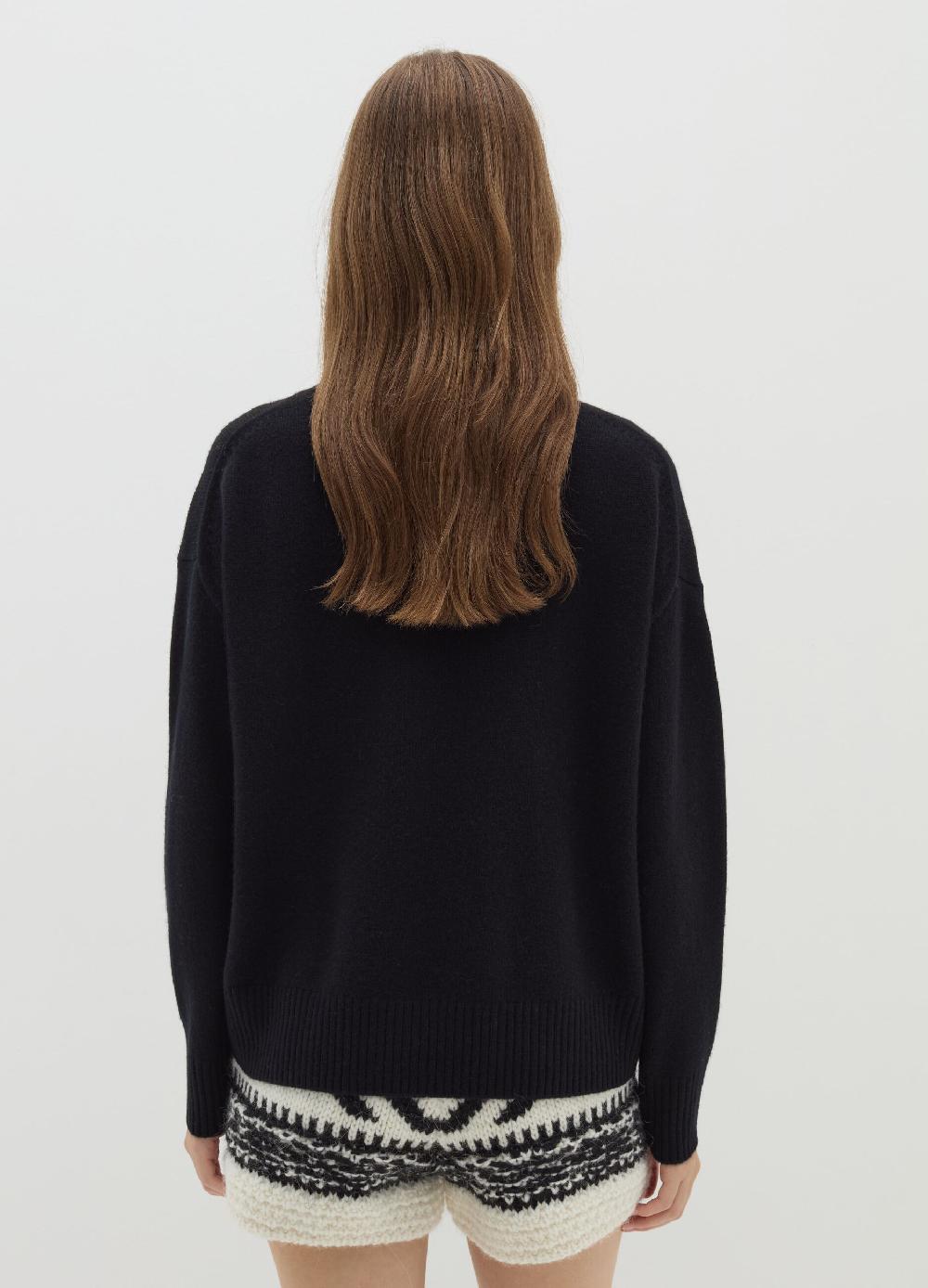 Stefanel Pullover mock neck in lana cardata Vendita Economica