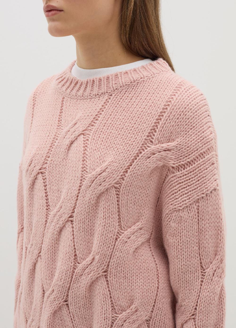 Stefanel Pullover oversize con lavorazione a treccia Saldi Di Fabbrica