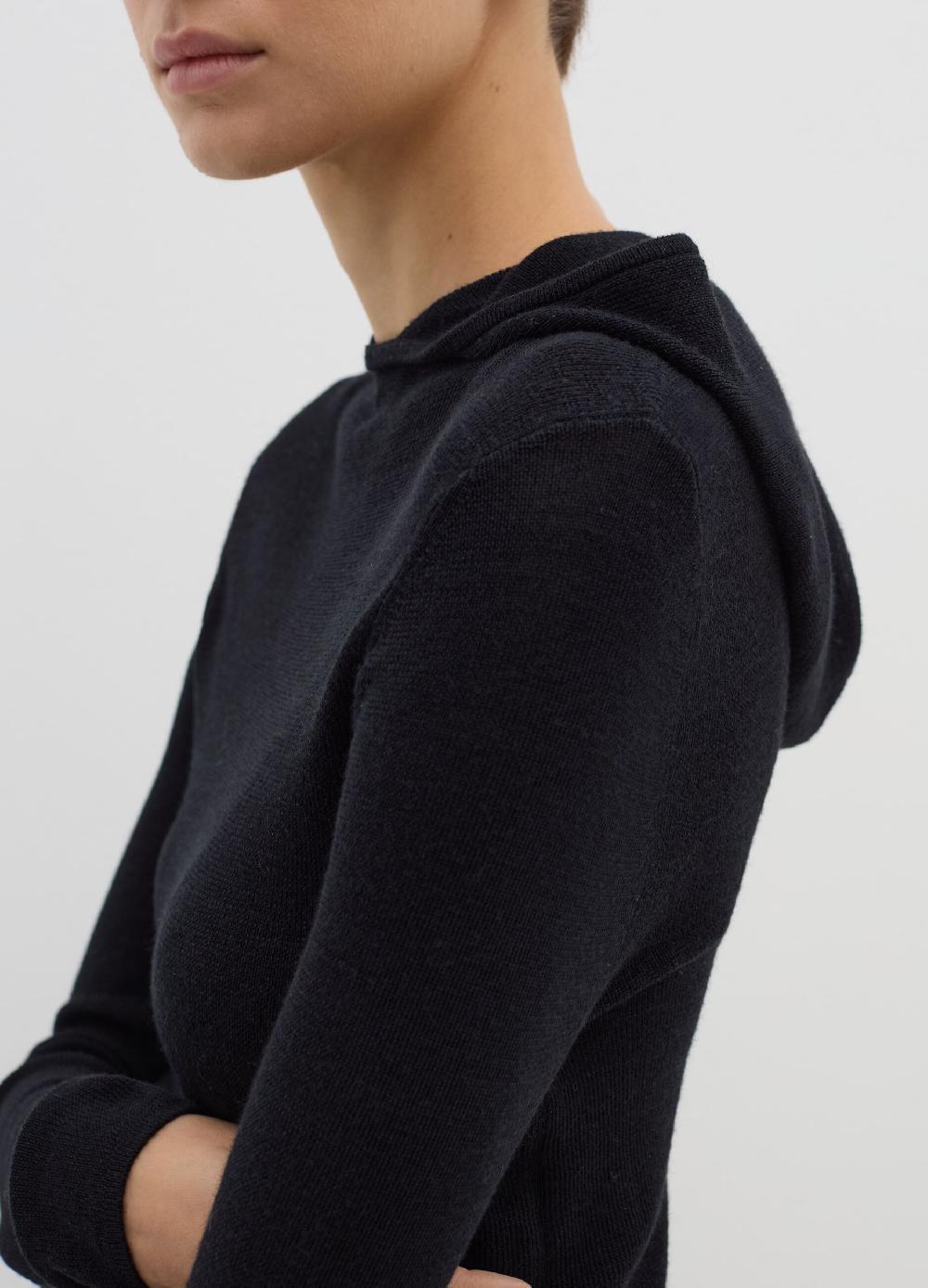 Stefanel Maglia in lana e seta con cappuccio Vendite Flash