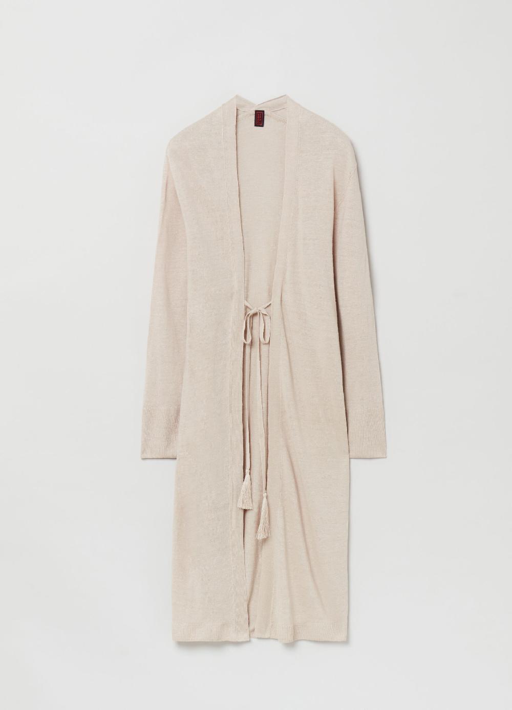 Stefanel Cardigan lungo in lino In Saldo