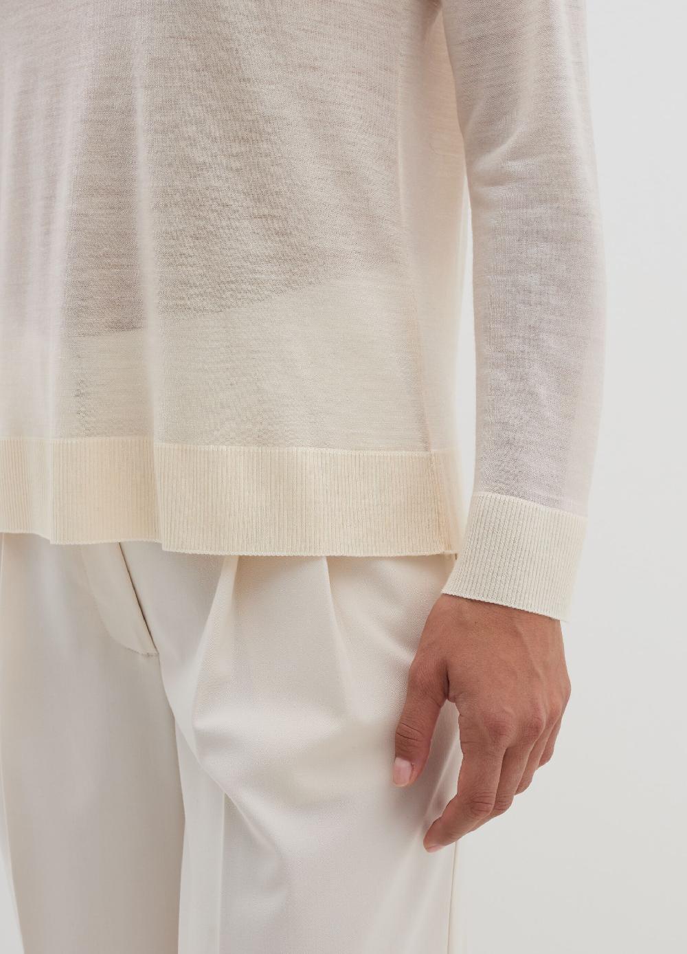 Stefanel Maglia a maniche lunghe in lana e Lyocell Latest stili