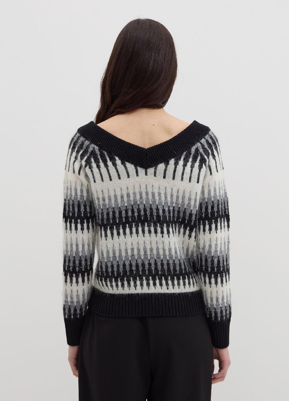 Stefanel Maglia jacquard con micro paillettes Moda