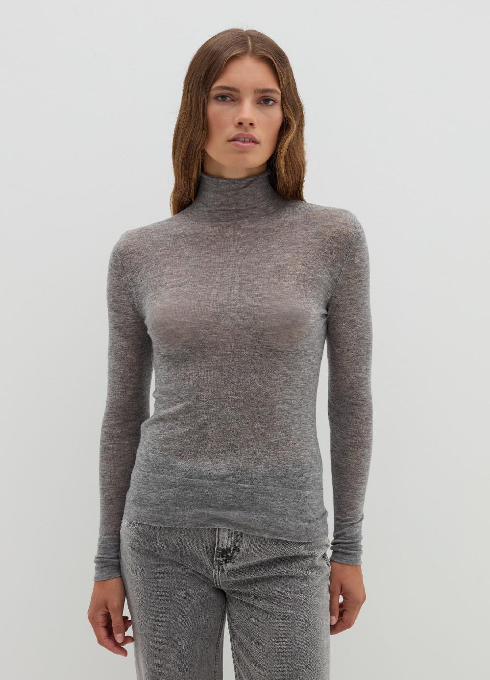 Stefanel T-shirt a collo alto con maniche lunghe Offerta