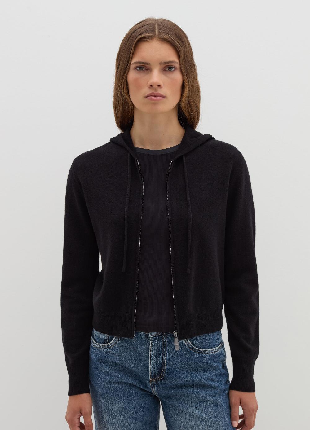 Stefanel Cardigan in lana e cashmere con cappuccio Economico