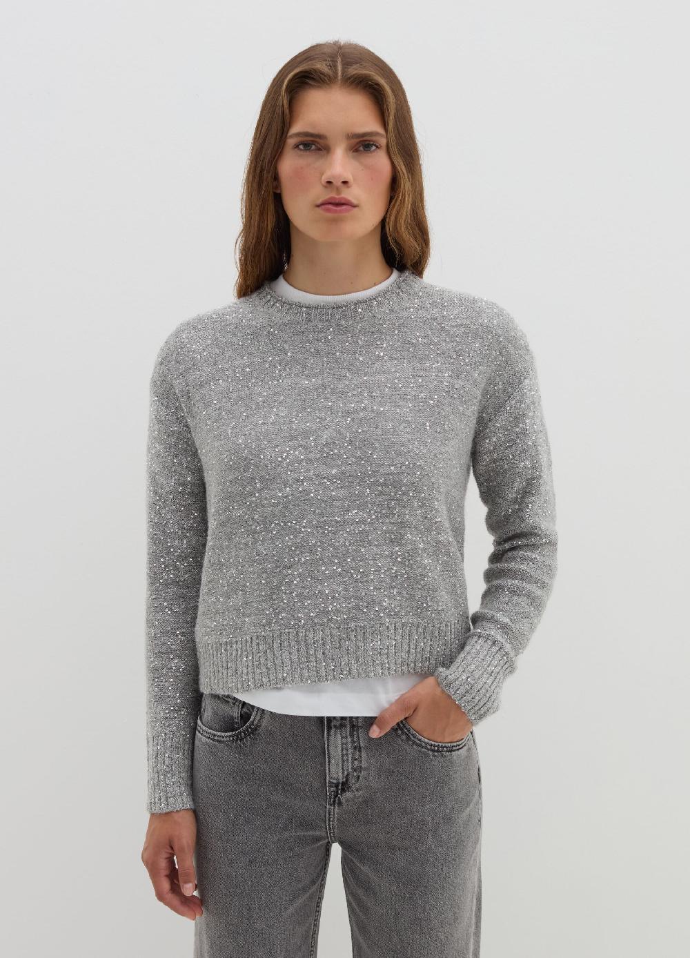 Stefanel Pullover in mohair con micro paillettes Outlet