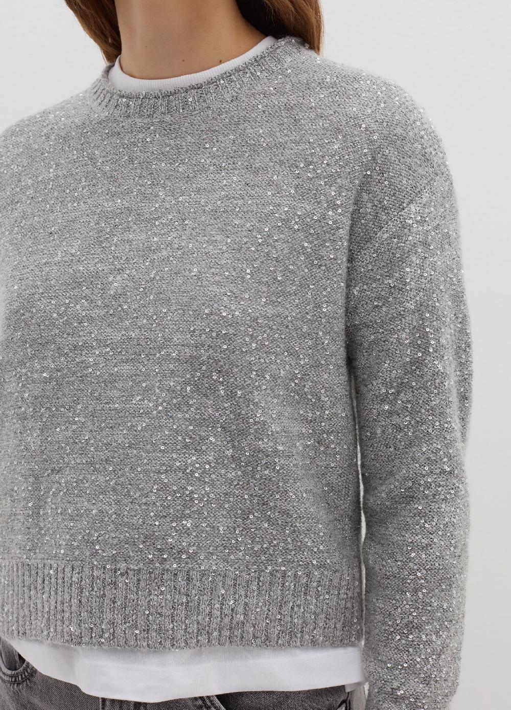 Stefanel Pullover in mohair con micro paillettes Outlet
