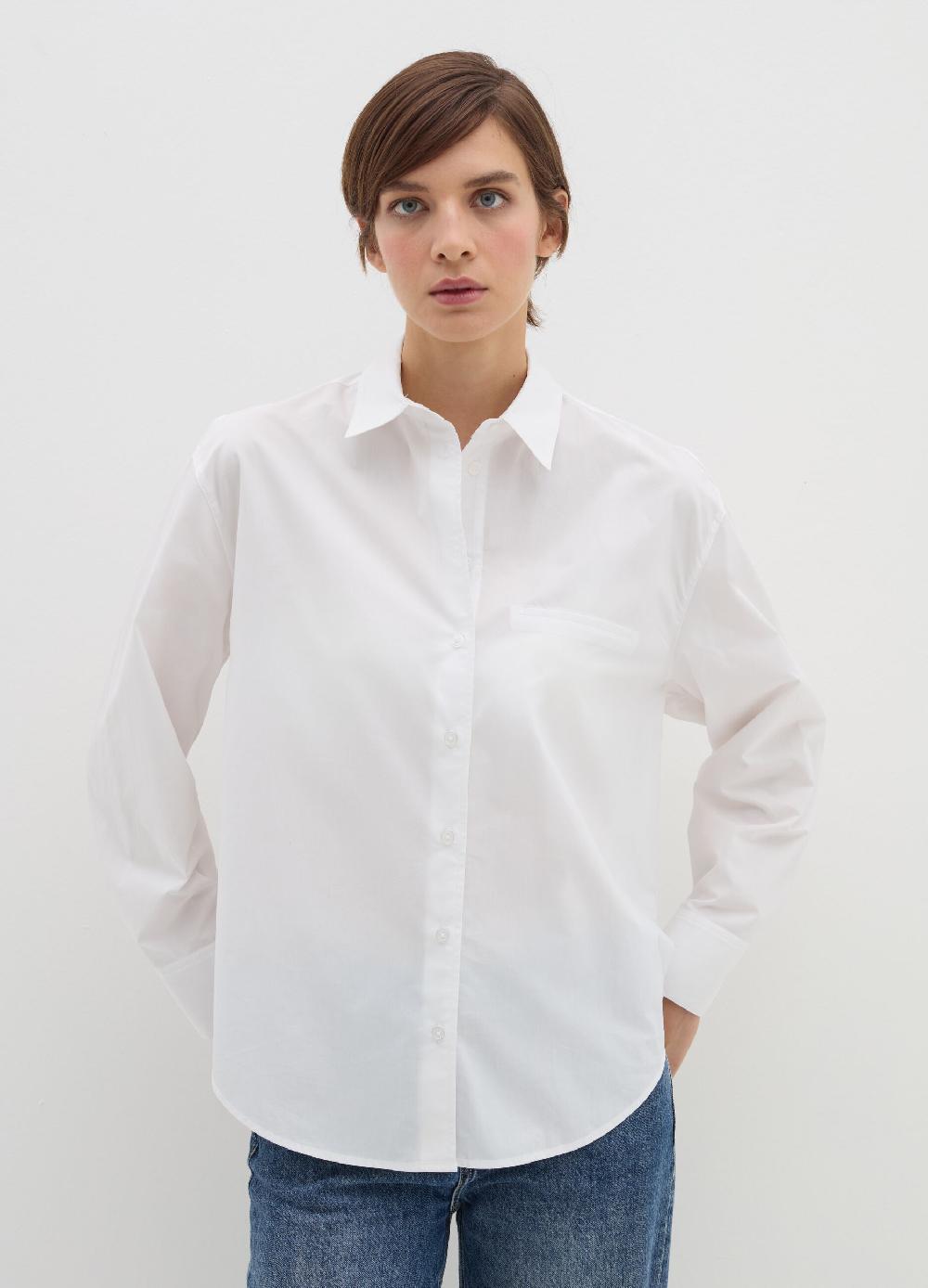 Stefanel Camicia in popeline tinta unita Vendita Economica