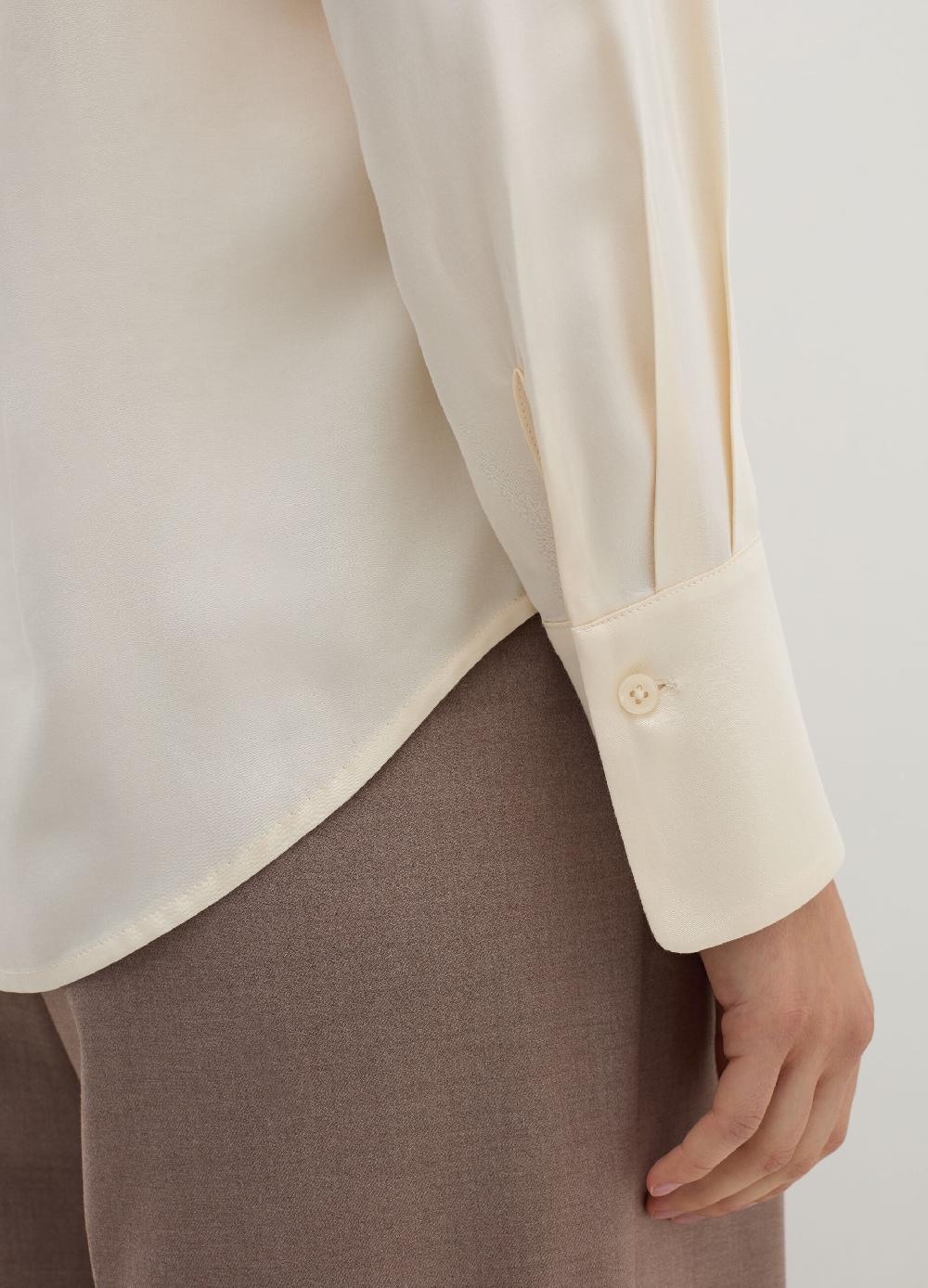 Stefanel Camicia in seta effetto satin Saldi Di Fabbrica