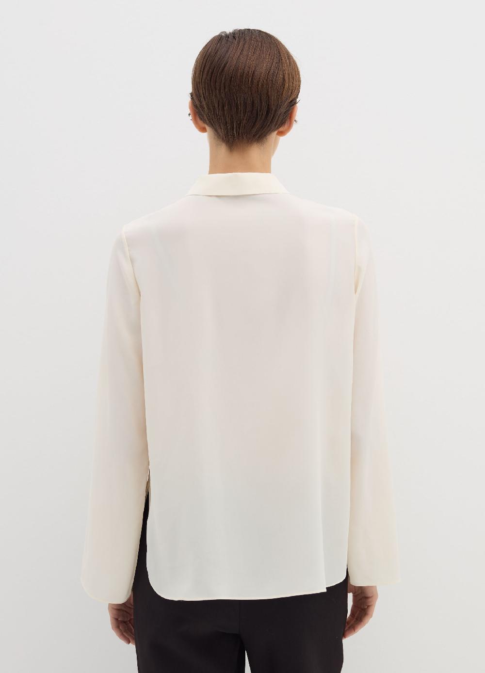 Stefanel Blusa in crêpe de chine con scollo a polo Negozio