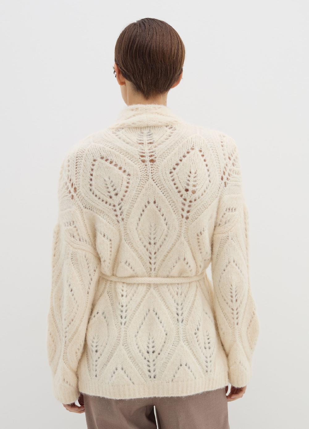 Stefanel Cardigan in alpaca con cintura In Saldo